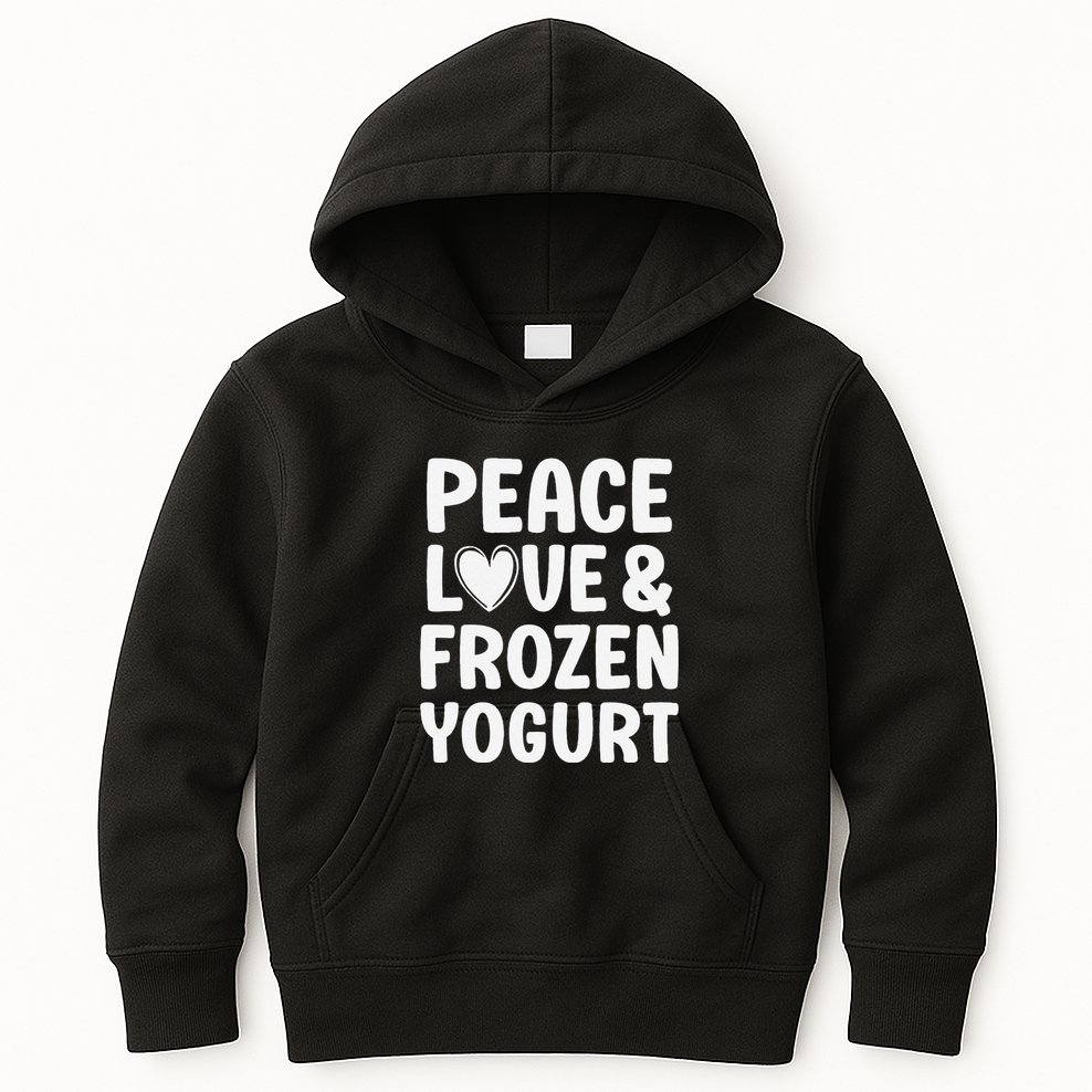 Frozen Yogurt I Love Frozen Yogurt Funny Food Kids Hoodie