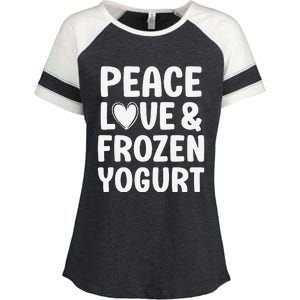 Frozen Yogurt I Love Frozen Yogurt Funny Food Enza Ladies Jersey Colorblock Tee