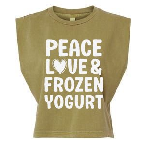 Frozen Yogurt I Love Frozen Yogurt Funny Food Garment-Dyed Women's Muscle Tee