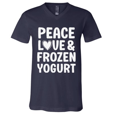 Frozen Yogurt I Love Frozen Yogurt Funny Food V-Neck T-Shirt