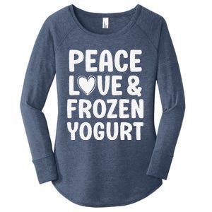 Frozen Yogurt I Love Frozen Yogurt Funny Food Women's Perfect Tri Tunic Long Sleeve Shirt