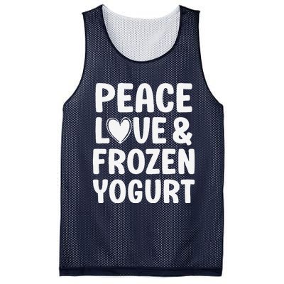 Frozen Yogurt I Love Frozen Yogurt Funny Food Mesh Reversible Basketball Jersey Tank