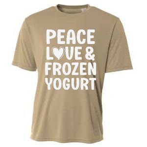 Frozen Yogurt I Love Frozen Yogurt Funny Food Cooling Performance Crew T-Shirt