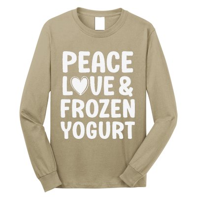 Frozen Yogurt I Love Frozen Yogurt Funny Food Long Sleeve Shirt