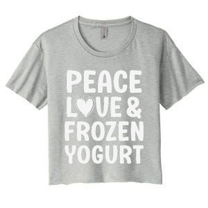 Frozen Yogurt I Love Frozen Yogurt Funny Food Women's Crop Top Tee