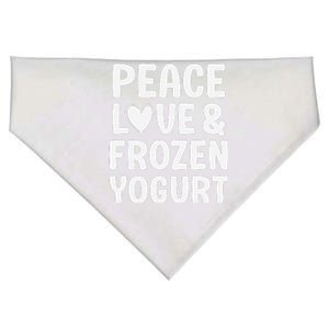 Frozen Yogurt I Love Frozen Yogurt Funny Food USA-Made Doggie Bandana