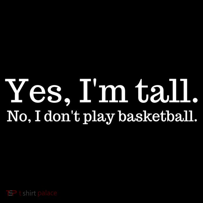 Funny Yes I'm Tall Gift No I Don't Play Basketball Gift Short Acrylic Beanie