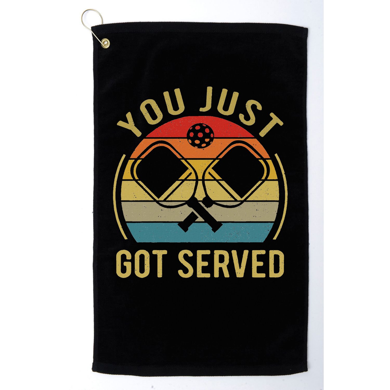 Funny You Just Got Served Pickleball Dad Mom Women Men Golf Towel