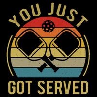 Funny You Just Got Served Pickleball Dad Mom Women Men Women's V-Neck T-Shirt