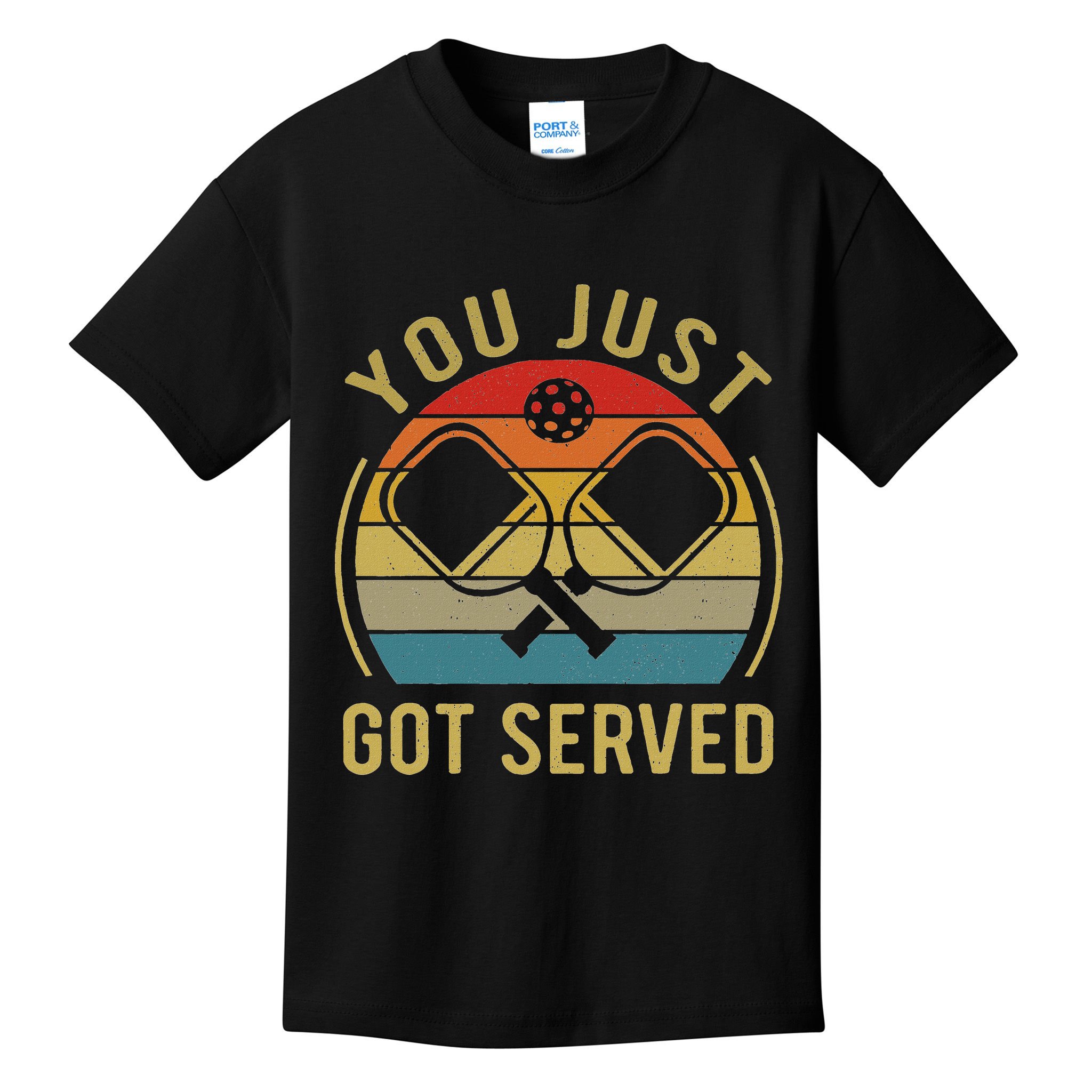Funny You Just Got Served Pickleball Dad Mom Women Men Kids T-Shirt
