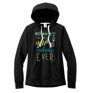 Funny Yarn Knitting Design Fun Crocheting Gift Women's Fleece Hoodie