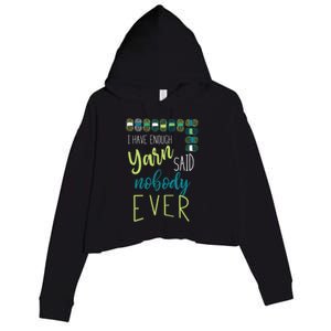 Funny Yarn Knitting Design Fun Crocheting Gift Crop Fleece Hoodie