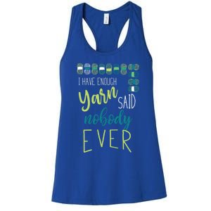 Funny Yarn Knitting Design Fun Crocheting Gift Women's Racerback Tank