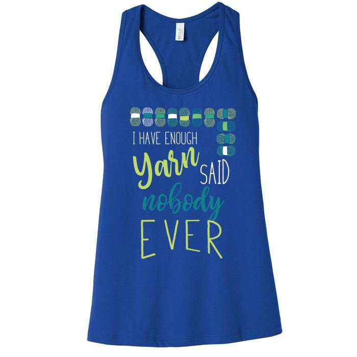 Funny Yarn Knitting Design Fun Crocheting Gift Women's Racerback Tank