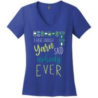 Funny Yarn Knitting Design Fun Crocheting Gift Women's V-Neck T-Shirt