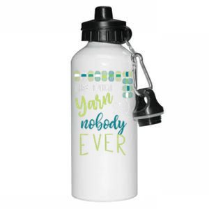 Funny Yarn Knitting Design Fun Crocheting Gift Aluminum Water Bottle