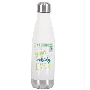 Funny Yarn Knitting Design Fun Crocheting Gift Stainless Steel Insulated Water Bottle