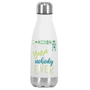 Funny Yarn Knitting Design Fun Crocheting Gift Stainless Steel Insulated Water Bottle