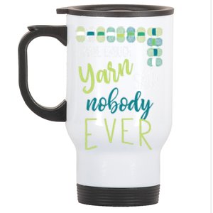 Funny Yarn Knitting Design Fun Crocheting Gift Stainless Steel Travel Mug