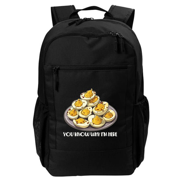 Funny You Know Why Im Here Deviled Eggs Thanksgiving Chirstmas Dinner Backpack