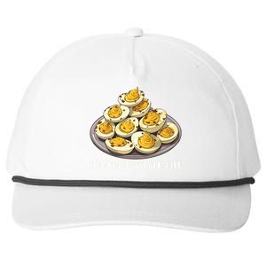 Funny You Know Why Im Here Deviled Eggs Thanksgiving Chirstmas Dinner Snapback Five-Panel Rope Hat