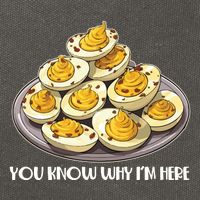 Funny You Know Why Im Here Deviled Eggs Thanksgiving Chirstmas Dinner Cotton Canvas Backpack
