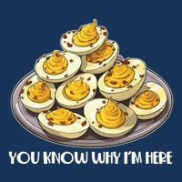 Funny You Know Why Im Here Deviled Eggs Thanksgiving Chirstmas Dinner Infant Baby Jersey Bodysuit