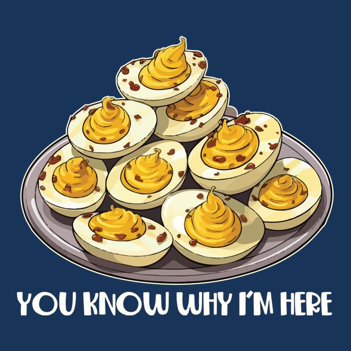 Funny You Know Why Im Here Deviled Eggs Thanksgiving Chirstmas Dinner Infant Baby Jersey Bodysuit
