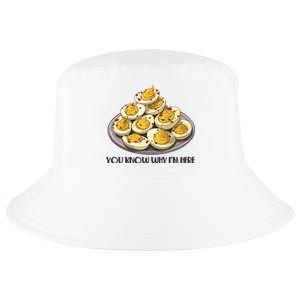 Funny You Know Why Im Here Deviled Eggs Thanksgiving Chirstmas Dinner Cool Comfort Performance Bucket Hat