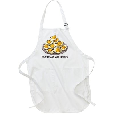 Funny You Know Why Im Here Deviled Eggs Thanksgiving Chirstmas Dinner Full-Length Apron With Pockets