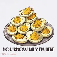 Funny You Know Why Im Here Deviled Eggs Thanksgiving Chirstmas Dinner Adult Drive Performance Visor