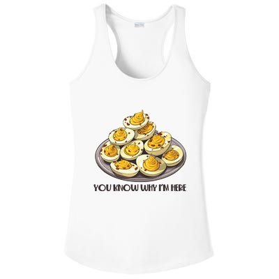 Funny You Know Why Im Here Deviled Eggs Thanksgiving Chirstmas Dinner Ladies PosiCharge Competitor Racerback Tank