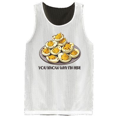 Funny You Know Why Im Here Deviled Eggs Thanksgiving Chirstmas Dinner Mesh Reversible Basketball Jersey Tank