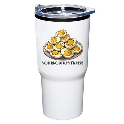 Funny You Know Why Im Here Deviled Eggs Thanksgiving Chirstmas Dinner Tumbler