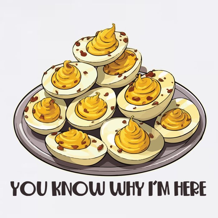 Funny You Know Why Im Here Deviled Eggs Thanksgiving Chirstmas Dinner Baby Bodysuit