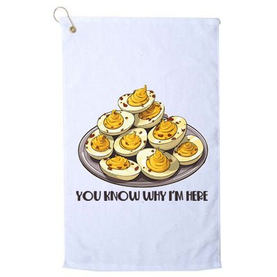 Funny You Know Why Im Here Deviled Eggs Thanksgiving Chirstmas Dinner Golf Towel