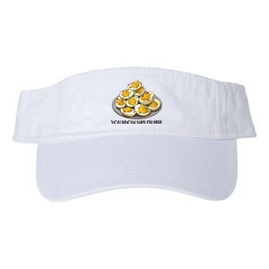 Funny You Know Why Im Here Deviled Eggs Thanksgiving Chirstmas Dinner Valucap Bio-Washed Visor