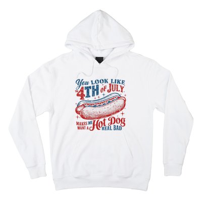 Funny You Look Like 4th Of July Hot Dog Wiener Hoodie