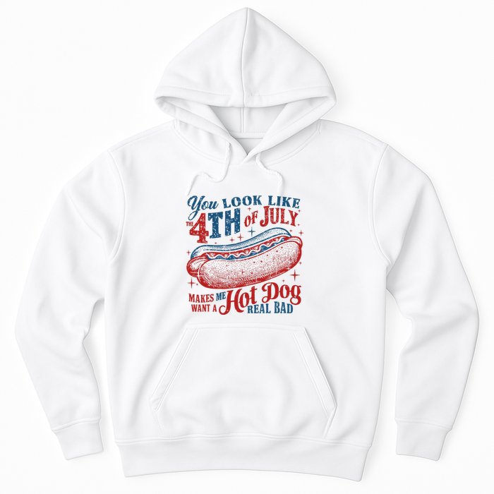 Funny You Look Like 4th Of July Hot Dog Wiener Hoodie