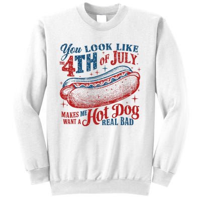 Funny You Look Like 4th Of July Hot Dog Wiener Sweatshirt