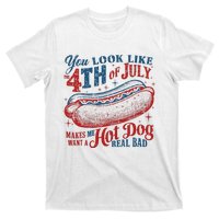 Funny You Look Like 4th Of July Hot Dog Wiener T-Shirt