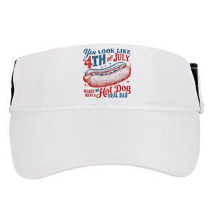 Funny You Look Like 4th Of July Hot Dog Wiener Adult Drive Performance Visor