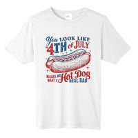 Funny You Look Like 4th Of July Hot Dog Wiener Tall Fusion ChromaSoft Performance T-Shirt