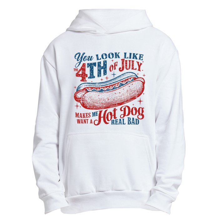 Funny You Look Like 4th Of July Hot Dog Wiener Urban Pullover Hoodie