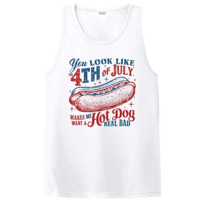 Funny You Look Like 4th Of July Hot Dog Wiener PosiCharge Competitor Tank