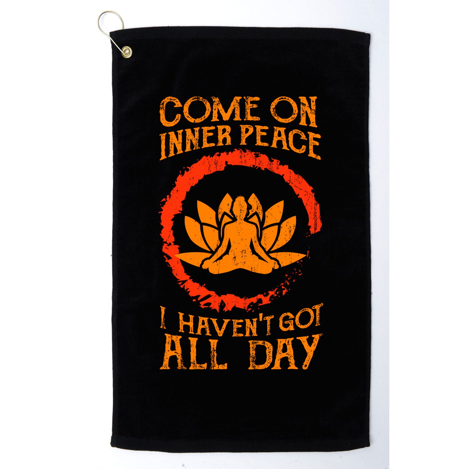Funny Yoga Lover Meditation Come On Inner Peace Yoga Teacher Gift Golf Towel