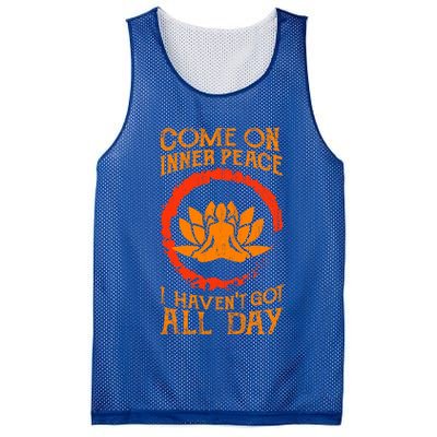 Funny Yoga Lover Meditation Come On Inner Peace Yoga Teacher Gift Mesh Reversible Basketball Jersey Tank