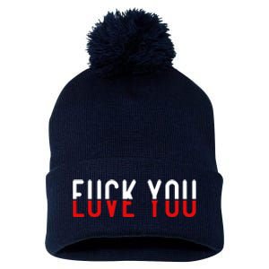 Fuck You Love You Pom Pom 12in Knit Beanie