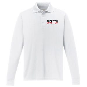 Fuck You Love You Performance Long Sleeve Polo