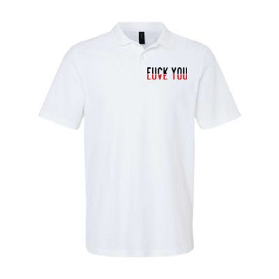 Fuck You Love You Softstyle Adult Sport Polo